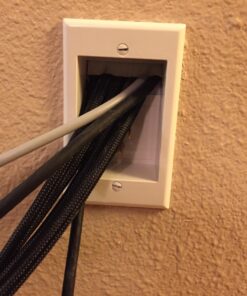 PowerBridge Two-CK Dual Outlet TV Cord Hider for Wall Mounted TV’s - Recessed in-Wall Cable Hider System for Power & Low Voltage - Matches Existing Outlets - Hide Wires with This Easy DIY Install Kit Dual Power 69 71vhvm0YBxL