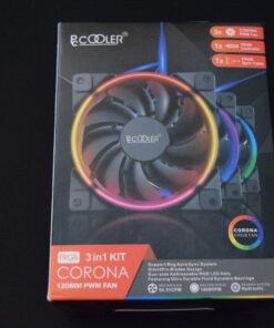 PCCOOLER 120mm Case Fan 3 Pack Moonlight Series, Computer Case Fan PWM High Performance Cooling PC Fans Dual Light Loop Quiet Fan/Multiple Light Modes with Controller for PC Cases 3IN1 56 71viPPvf7fL