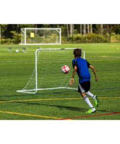 Alternative view of Franklin Sports Competition Soccer Goals - Backyard Portable Steel Soccer Goals - Adult + Youth Soccer Goal with Net + Ground Stakes Included - Multiple Sizes + Colors Non-Folding 6' x 4' White