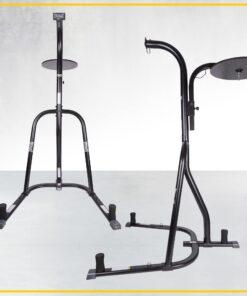 Everlast Steel Heavy Punching Bag Stand Workout Equipment for Kickboxing, Boxing, and MMA Training with 3 Plate Pegs and 100 Pound Capacity Black 45 71vlpKloPJL