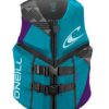 O'Neill Women's Reactor USCG Life Vest 8 Turquoise/Ultraviolet/Graphite 9 71vlw1kjU0L