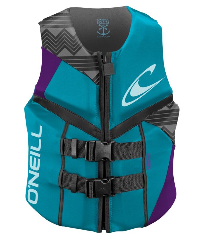 Catalog 2 O'Neill Women's Reactor USCG Life Vest 8 Turquoise/Ultraviolet/Graphite