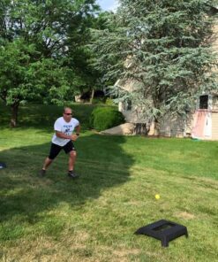 RampShot Standard Set - Game for The Backyard, Beach, Park, Indoors - Portable and Easy to Carry Includes 4 Balls, Stickers and Rule Book 22 71vlzFfdfL