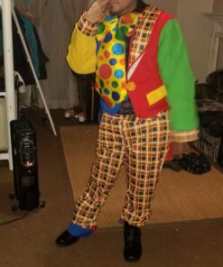 Men's Clown On The Town Costume, Blue/Red, One Size 27 71vmrzZrUdL