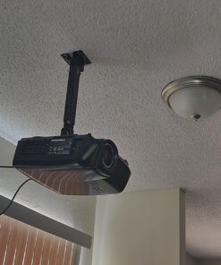 WALI Universal Projector Mount, Projector Ceiling Mount with 25.6'' Extendable Arms, Projector Mounting for Ceiling Adjustable Height Holds up to 44 lbs Projector Holder/Hanger (PM-001-B), Black 16 71vo8dRFa5L