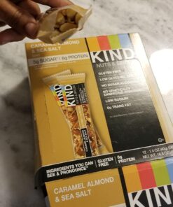 KIND Bars, Caramel Almond & Sea Salt, Healthy Snacks, Gluten Free, Low Sugar, 6g Protein, 12 Count 12 Count (Pack of 1) 33 71vp9xfrYmL