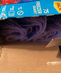 Ziploc Quart Food Storage Freezer Bags, New Stay Open Design with Stand-Up Bottom, Easy to Fill, 75 Count 42 71vpx9pgQZL