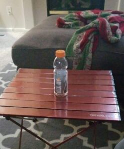 TREKOLOGY Medium Aluminum Camping Table Brown Foldable Portable 32 71vqdDmV4dL