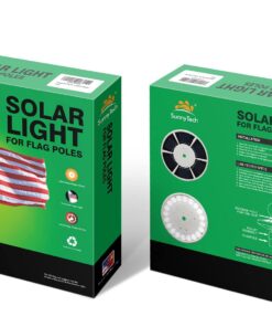 Sunnytech 2nd Generation Solar Flag Pole 20led Light, Brightest, Most Powerful, Longest Lasting & Most Flag Coverage, LED Downlight Light up Flag on Most 15 to 25Ft Flagpole, Upgraded Electric Circuit,White White 31 71vr8CvGclL 2