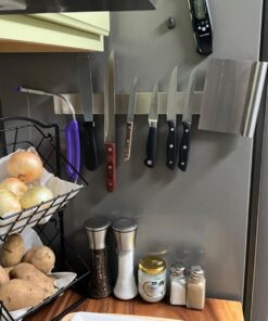 Ouddy Magnetic Knife Holder, 16 Inch Stainless Steel Magnetic Knife Strip, Magnetic Knife Bar Rack Block for Kitchen Utensil Holder, Art Supply Organizer & Tool Holder 33 71vrG5EfXdL