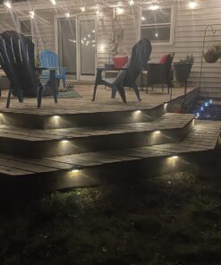 GIGALUMI 12 Pcs Solar Deck Lights, Bronze Finished Waterproof Led Solar Lamp for Outdoor Pathway, Yard, Patio, Stairs, Step and Fences. (Warm White) Warm White 45 71vrzUPhnvL