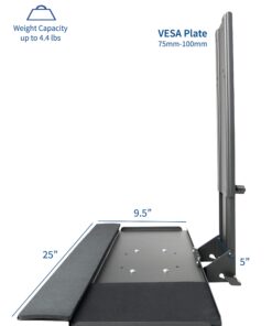 VIVO Computer Keyboard and Mouse Platform Tray, Adjustable VESA Mount Attachment, MOUNT-KB02 18 71vsJdn6wqL