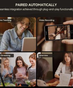 IMAXTOP 2.4G Wireless Lavalier Microphone - For iPhone, Android, Camera - Ultra-Low Delay Lapel Mic with Noise Reduction - Mini Mic for Recording, Live Streaming, YouTube, TikTok Black 20 71vsiAS3ddL