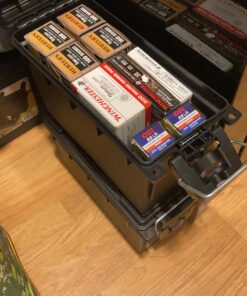 Sheffield 12629 Field Box, Ammo Storage Can and Water Resistant Ammo Can, Bullet Case Designed for Pistol, Rifle, or Shotgun Ammo Storage, Stackable and Lockable Ammo Box, Made in The USA, Black 47 71vswIdj4PL