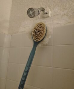Shower Body Brush with Bristles and Loofah,Back Scrubber Bath Mesh Sponge with Curved Long Handle for Skin Exfoliating Bath, Massage Bristles Suitable for Wet or Dry, Men and Women (Blue) 31 71vtQHa6jbL