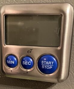 Elegant Digital Kitchen Timer Stainless Steel - Plumberry - Strong Magnetic Back - Kickstand - Loud Alarm - Large Display - Auto Memory - Auto Shut-Off - Model eT-24 (Plumberry) by eTradewinds 22 71vuChOg7L