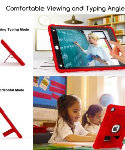 Rantice iPad 6th Generation Cases, iPad 5th Generation Case, iPad Air 2 Case, iPad 9.7 Case, Shockproof Rugged Drop Protection Cover Built with Kickstand for iPad 9.7'' A1893/A1954/A1822/A1823(Red) Red+Black 28 71vuJD0wteL