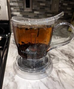 GROSCHE 17.7oz BPA-Free Tea Infuser Teapot with Drip-Free, Easy Clean Design 17.7 fl oz Clear 59 71vvBe6mjwL