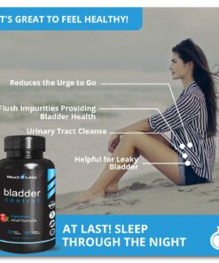 Bladder Control UTI Cranberry Supplement for Women & Men - Potent Blend of Pumpkin Seed oil, Cranberry Extract & Vitamin D3 - Urinary Tract Infection Treatment - Overactive Bladder Control - 60 Caps Bladder Control for Women 18 71vvCcPJmUL