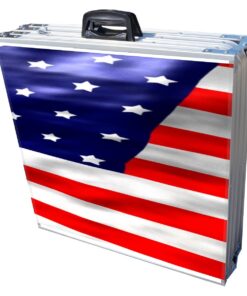 Alternative view of 8-Foot Beer Pong Table w/Optional Cup Holes & LED Color-Changing Glow Lights - 11 Table Designs Available America