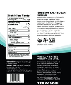 Alternative view of Terrasoul Superfoods Organic Coconut Sugar, 2 Lbs - Low Glycemic | Unrefined | Trace Minerals 2 Pound (Pack of 1)