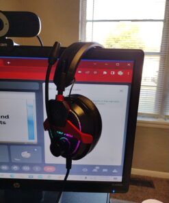 Tatybo Gaming Headset with 7.1 Surround Sound for PC PS4 PS5, USB & 3.5mm PC Headset with Noise Cancelling Microphone, Gaming Headphones for Switch Laptop Xbox one Black and Red 45 71vvMiojQ2L 3