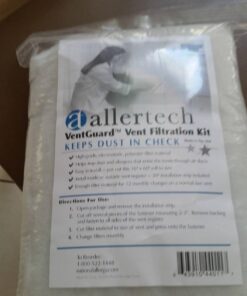 Allertech VentGuard Electrostatic Filtration Kit - 16" x 60" Roll - Air Vent Filter Guard - Electrostatically Charged Dust Control - HVAC Intake Registers & Grilles Cover - Hook & Loop Strip 16 x 60-Inch 42 71vw6JQfzUL