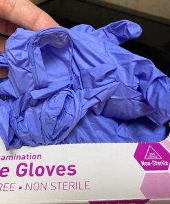 MedPride Powder-Free Nitrile Exam Gloves, Iris Blue, Medium, Box/100 Medium (Pack of 100) 36 71vw8Y6XObL