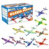 iBaseToy 36 Pack Glider Planes for Kids - 8" Foam Airplane Toys, Airplane Party Favors, Carnival Prizes, Classroom Prizes, Outdoor Flying Toys Foam Planes for Kids Boys Girls Valentines Gifts 15 71vwBcI858L