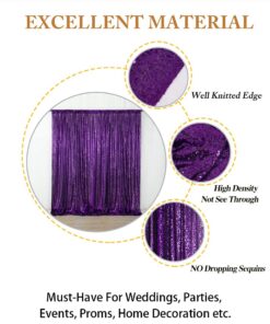 ShinyBeauty Sequin Backdrop Curtain Photo Booth Backdrop 4FTx6FT Purple Glitter Backdrop for Weddings and Events, Wedding Decoration Fabric 18 71vwSel4aL
