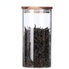 KKC HOME ACCENTS Clear Borosilicate Glass Storage Canister with Airtight Wood Lids,Sealed Glass Jar for Loose Leaf Tea,Grinder Coffee,Coffee Beans,Matcha Container,Fluid-oz 39 Floz 22 71vymRHbe7L