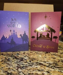 Hallmark Image Arts Religious Boxed Christmas Cards Assortment (4 Designs, 24 Christmas Cards with Envelopes) Gold Foil Icons, Religious Card Assortment 39 71vz2Xxb3DL