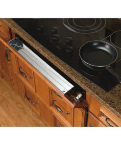 Rev-A-Shelf 31" Slim Tip-Out Sink Tray for Kitchen and Bathroom Base Cabinets, Large Pull Out Stainless Steel Storage Organizer, Silver, 6541-31-52 31 in. 10 71w 0aABhGL