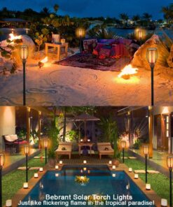 Aityvert Upgraded Solar Torch Lights 43 inches Flickering Dancing Flames Waterproof Outdoor Landscape Decorations Lighting Dusk to Dawn Auto On/Off Solar Lights for Halloween Christmas 2-Pack 2 Pack 22 71w 0ujglUL