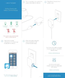Insteon Smart Lamp Dimmer Plug-in Module, 2-Pin, 2457D2 - Insteon Hub required for voice control with Alexa & Google Assistant Dimmer Plug In Module 16 71w bh7yxAL