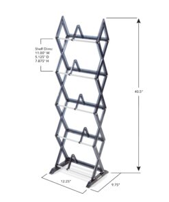 Atlantic Mitsu 5-Tier Portable Media Storage Rack – Protects & Organizes Prized Music, Movie & Video Games Collections, PN 64835195 in Smoke Media Rack 32 71w wfCMdhL 1