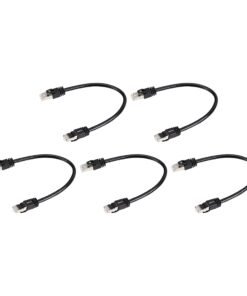 Alternative view of Amazon Basics RJ45 Cat 7 High-Speed Gigabit Ethernet Patch Internet Cable, 10Gbps, 600MHz - Black, 1-Foot, 5-Pack 1 Foot