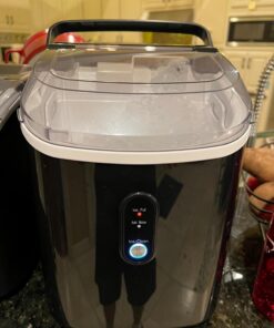 Kndko Nugget Ice Maker Countertop,34lbs/Day,Portable Crushed Ice Machine,Self Cleaning with One-Click Design & Removable Top Cover,Soft Chewable Pebble Ice Maker for Home Bar Camping RV,Black Basic 33lbs/day with pebble ice BLACK UPGRADE 1 40 71w0RusfMIL