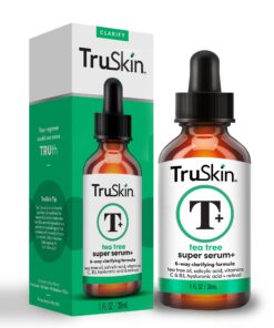 TruSkin Tea Tree Clear Skin Super Serum, Formulated with Tea Tree Oil, Vitamin C, Salicylic Acid, Niacinamide & Retinol, 1fl oz 1 Fl Oz (Pack of 1) 34 71w0Vxt2C2L
