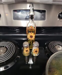 Grant Howard Glass Sunflower Oil & Vinegar Bottle 16 oz. 35 71w2PH1cBL