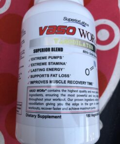 Superior Labs – VASOWORx® – Nitric Oxide Supplement – Extra Strength - 1,600 mg, 180 Vegetable Capsules – 7 Powerful Ingredients – Increased Energy, Stamina, & Circulatory Support 27 71w2nWu6c5L