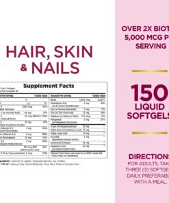 Alternative view of Nature's Bounty Advanced Hair, Skin & Nails, Argan-Infused Vitamin Supplement with Biotin and Hyaluronic Acid, 150 Rapid Release Softgels