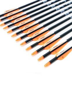 TIGER ARCHERY 30Inch Carbon Arrow Practice Hunting Arrows with Removable Tips for Compound & Recurve Bow(Pack of 12) Orange White 22 71w48yyBiQL