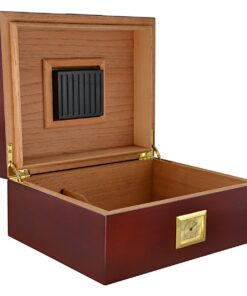 La Cubana Cherry Wooden Cigar Humidor with Golden Metal Holds up to 50 Cigars 7 71w4wCWNOPL