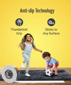 Professional Rug Tape - 2 Inch by 40 Yards (120 Feet! - 2X More!) - Double Sided Non-Slip Carpet Tape - Premium White Finish - Perfect Gripper for Holding Indoor Rugs in Place 2 Inch x 40 Yards 23 71w4wstvwL