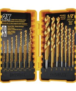 DEWALT Titanium Nitride Coated Drill Bit Set, Pilot Point, 21-Piece (DW1361) 21-Piece Drill Bit Set 24 71w4z2wdWNL
