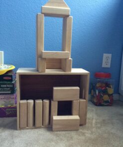 Melissa & Doug Standard Unit Solid-Wood Building Blocks With Wooden Storage Tray (60 pcs) - Classic Blocks For Toddlers Ages 3+ 50 71w56bXg6ZL