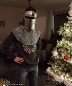 VTC Helmet New Black Barbuta Roman Gladiator Armor Helmet, Adult 72 cm inner circumference 14 71w7AYYVD6L