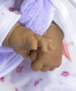 Alternative view of La Baby Boutique Hispanic 11 inch Small Soft Body Baby Doll dressed in Purple for Children 12 Months and older Purple Hispanic