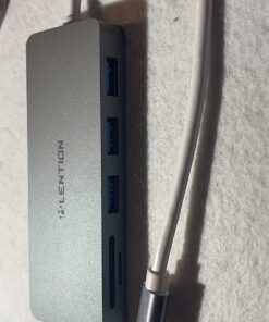 LENTION USB C Hub with 3 USB 3.0 & SD/Micro SD Card Reader Compatible Iphone15, 2023-2016 MacBook Pro, New Mac Air/iPad Pro/Surface, More, Stable Driver Certified Type C Adapter (CB-C15, Space Gray) 29 71w8gLlSbL